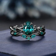 Anillo de madera de abedul - Sueño turquesa
