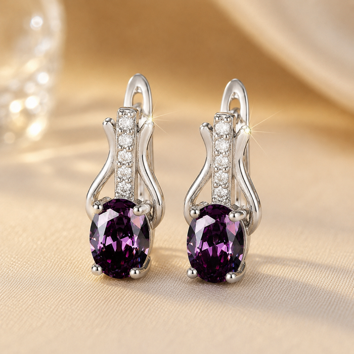 Pendientes de plata con amatista