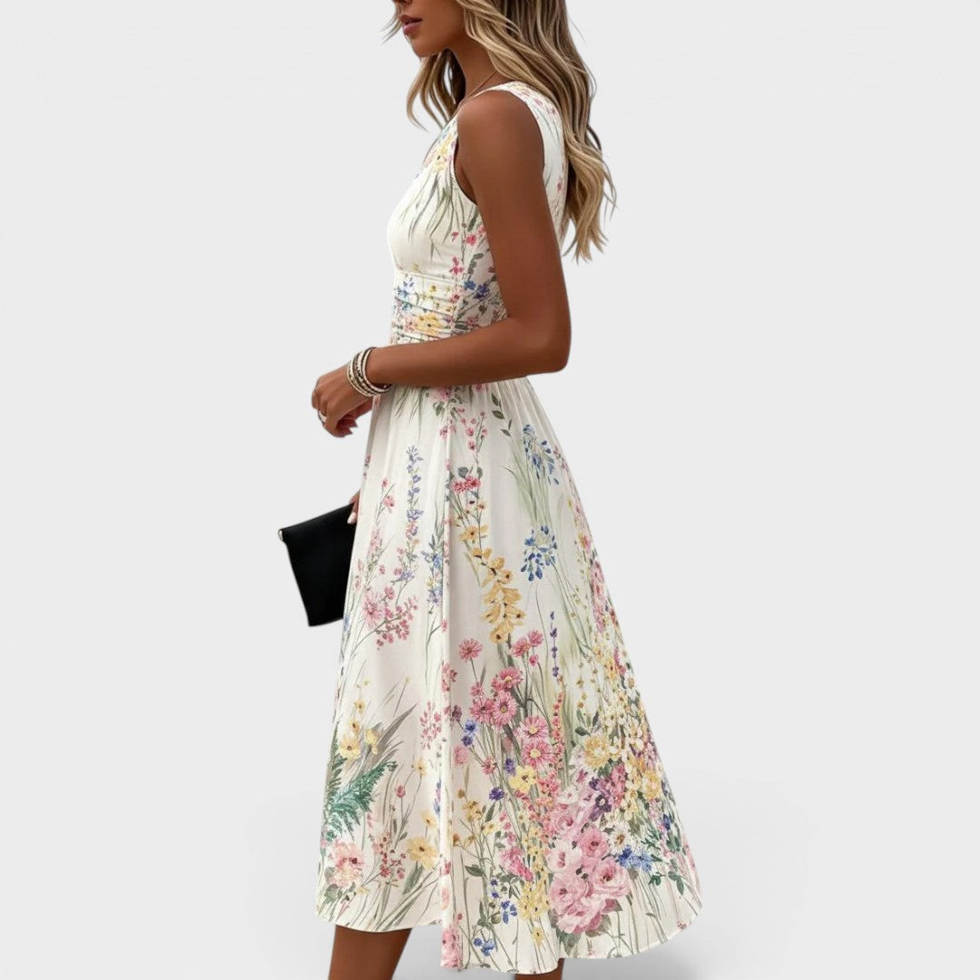 Isolde-May | Vestido midi con borde de encaje