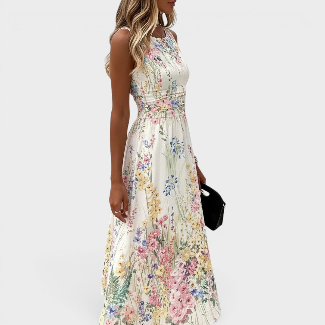 Isolde-May | Vestido midi con borde de encaje