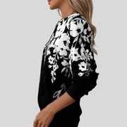 Crimson | Sudadera con estampado floral y cremallera
