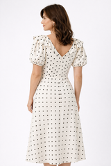Loveday | Vestido midi con lunares y volantes