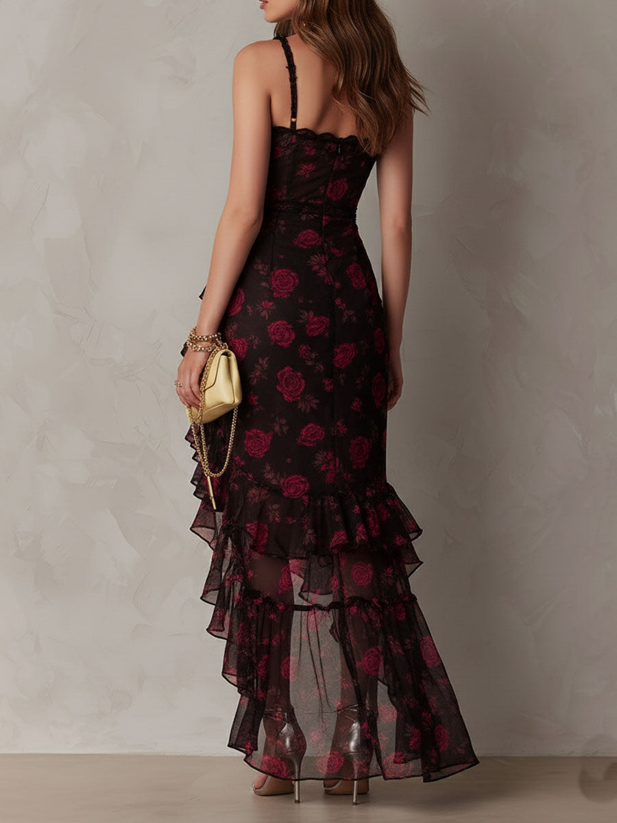 Carril | vestido con dobladillo floral