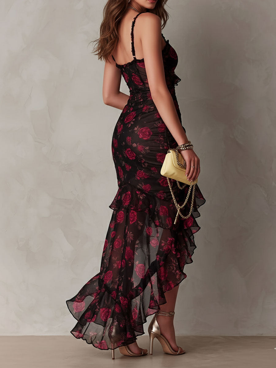 Carril | vestido con dobladillo floral