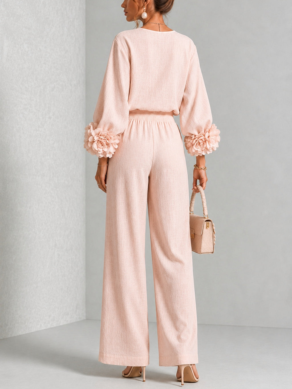 Rosario | Conjunto de dos piezas con brazalete floral