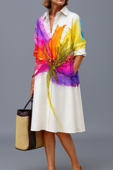 Dorisa – Vestido midi de lujo para disfrutar de una comodidad veraniega sin esfuerzo