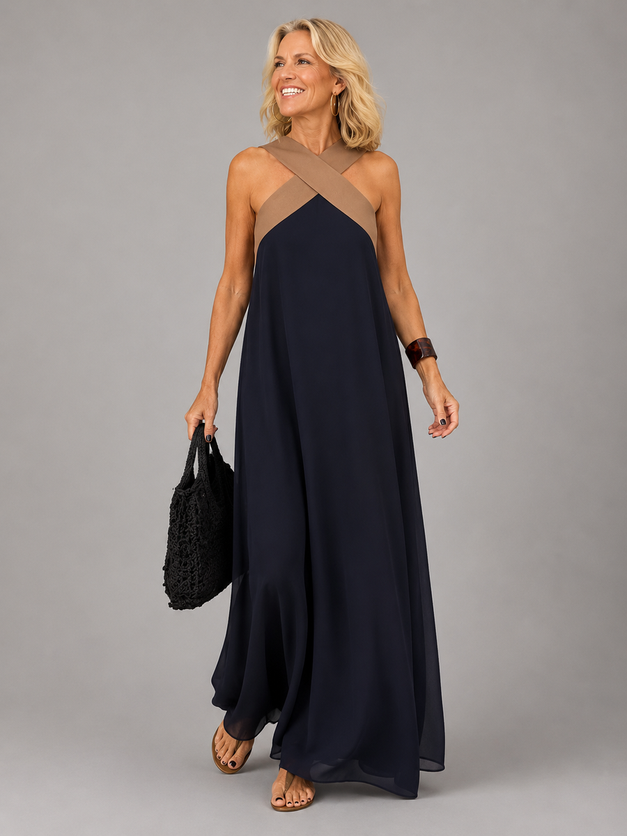 Velora™ | Vestido largo de elegancia cruzada