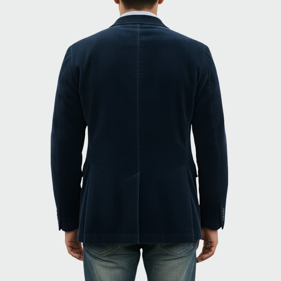 Conjunto de 2 piezas con blazer de terciopelo y chaleco