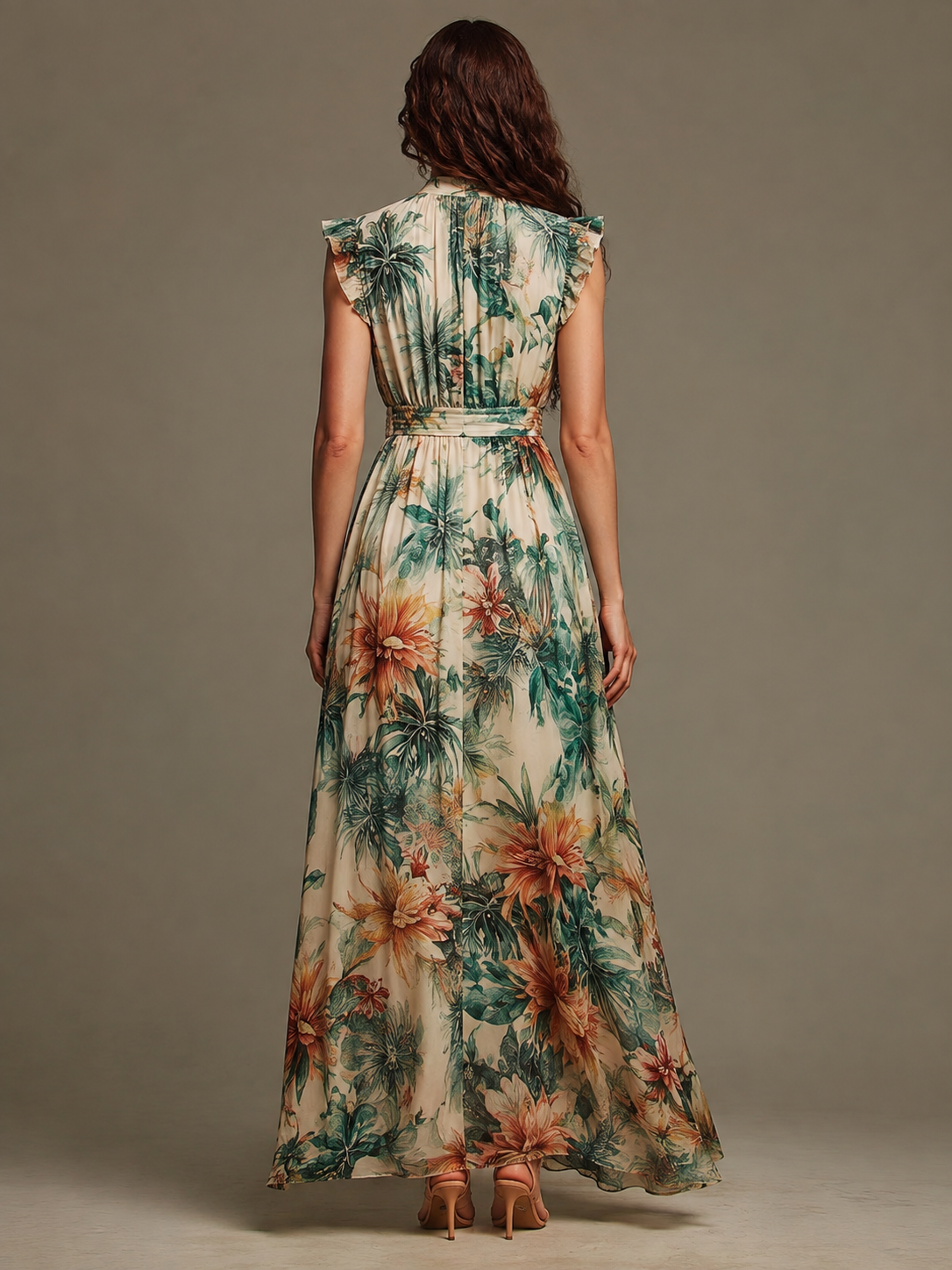 gracia | Gasa tropical pintada