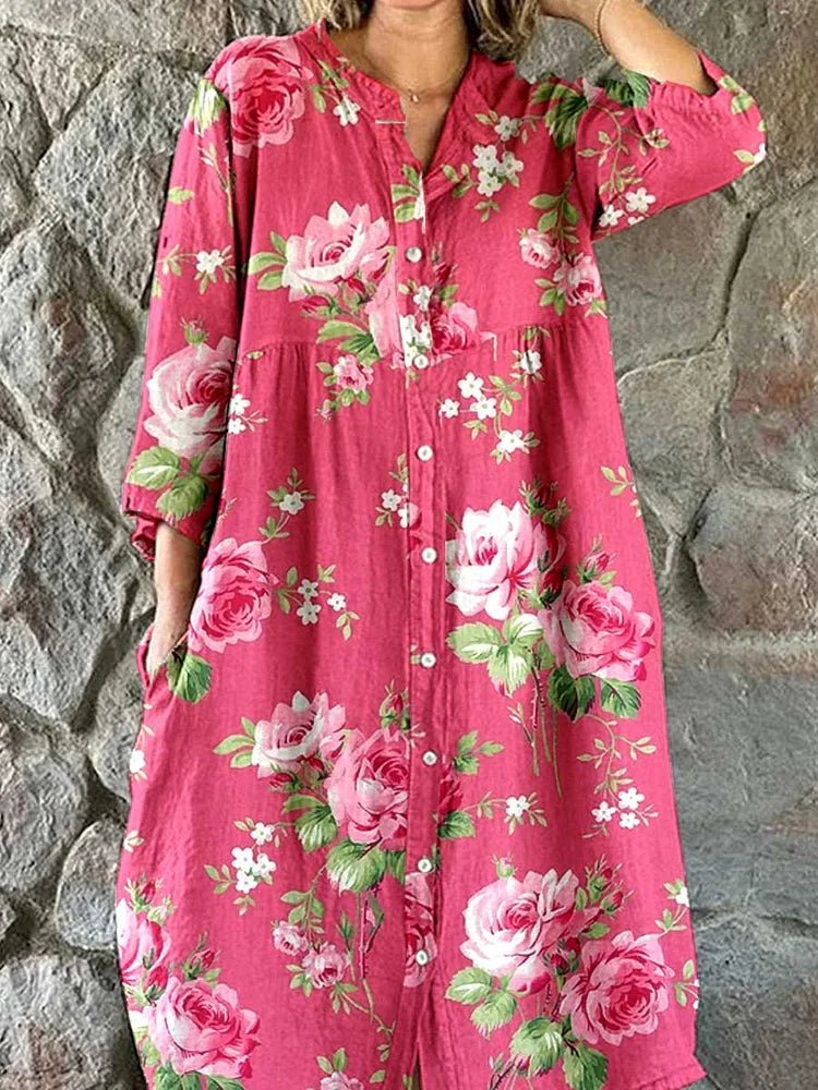 Nira | vestido floral de arte