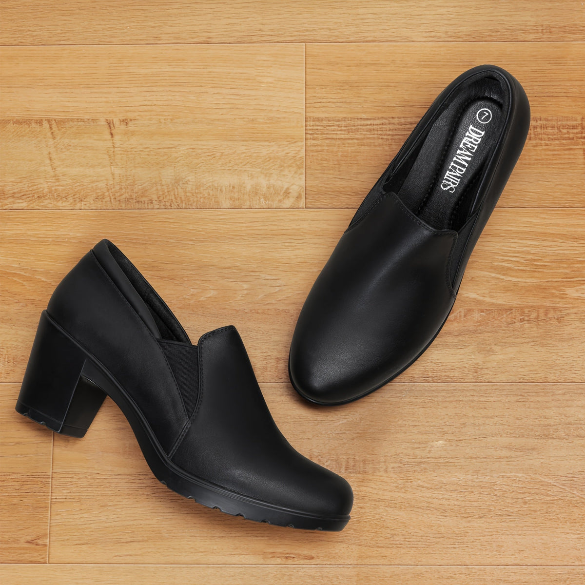 Millie | Mocasines de tacón de bloque