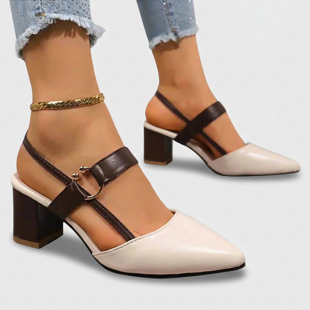 Tacones de bloque para mujer: imagen de soporte elegante y cómoda