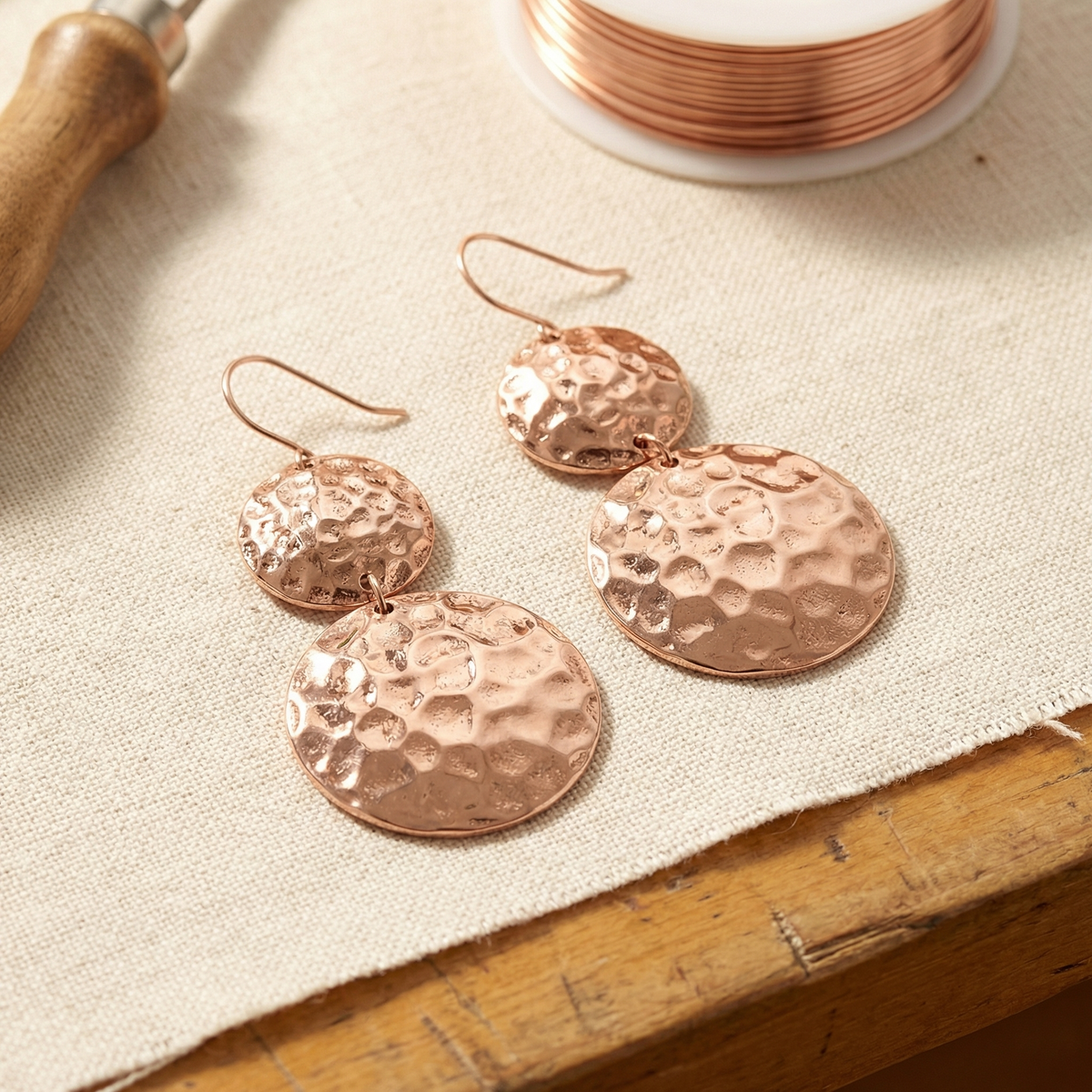 Pendientes de tubo de cobre "Zomerzon"