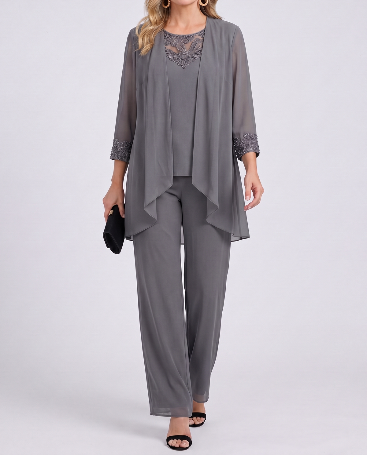 Éléonore | Conjunto de chaqueta fluida y pantalones anchos