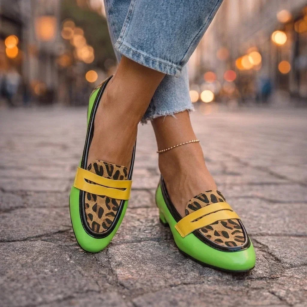 Rosalia | Mocasines con estampado de leopardo