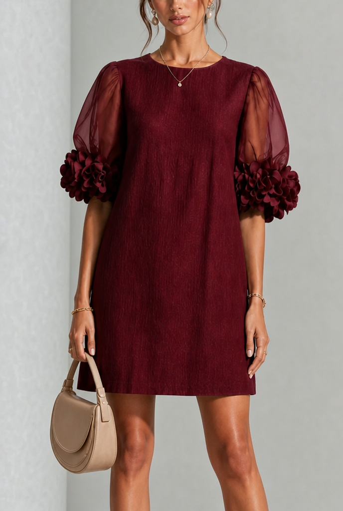 Isobel | Vestido elegante con mangas florales