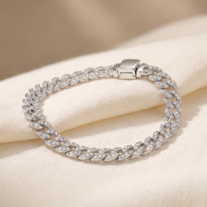 Pulsera Cubana Moissanite