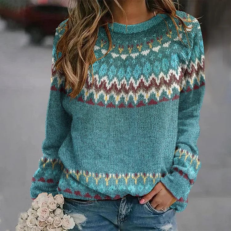 Peyton | Suéter retro cómodo de ondas
