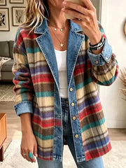 Charlotte | Chaqueta vaquera vintage con patchwork para mujer