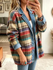 Charlotte | Chaqueta vaquera vintage con patchwork para mujer
