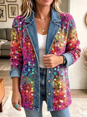 Eleanor | Chaqueta retro con estampado de lentejuelas brillantes
