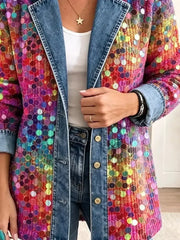 Eleanor | Chaqueta retro con estampado de lentejuelas brillantes