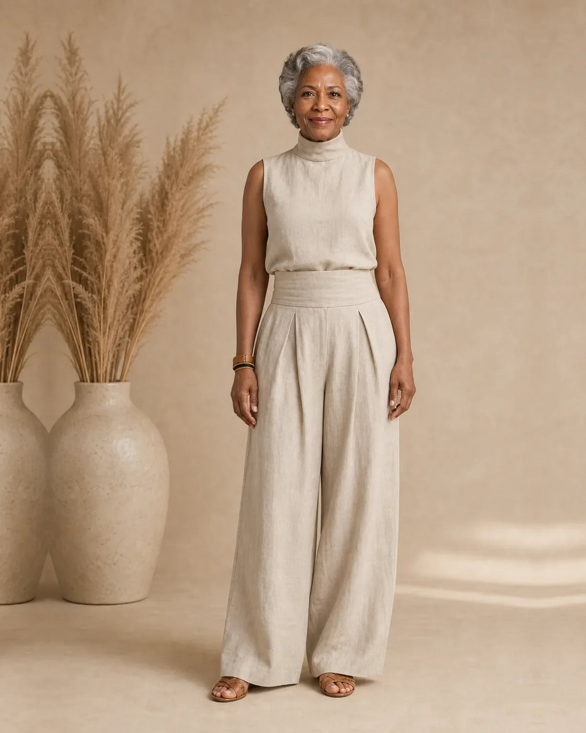 Tía | Elegante pantalón ancho y conjunto superior