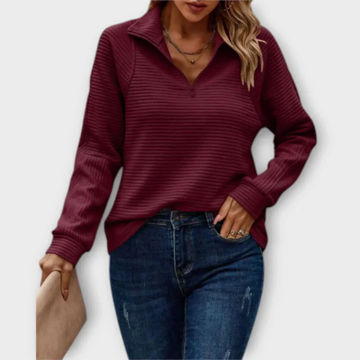 Dalia™ | Jersey con media cremallera