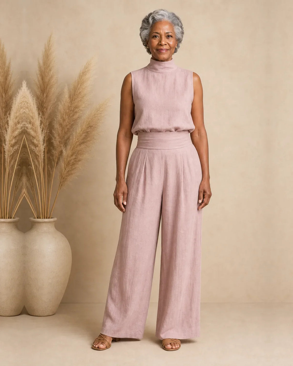 Tía | Elegante pantalón ancho y conjunto superior