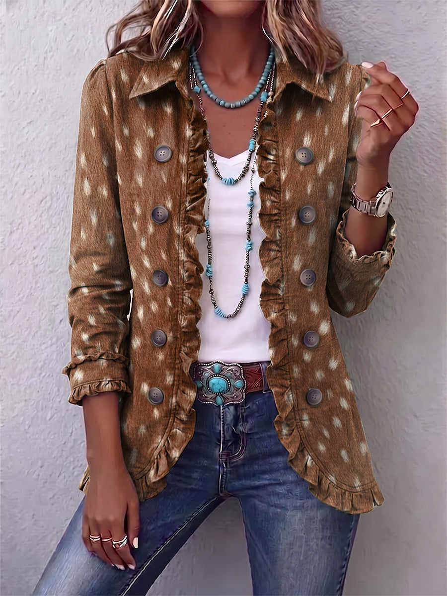 Nolinda | Chaqueta bohemia con estampado animal
