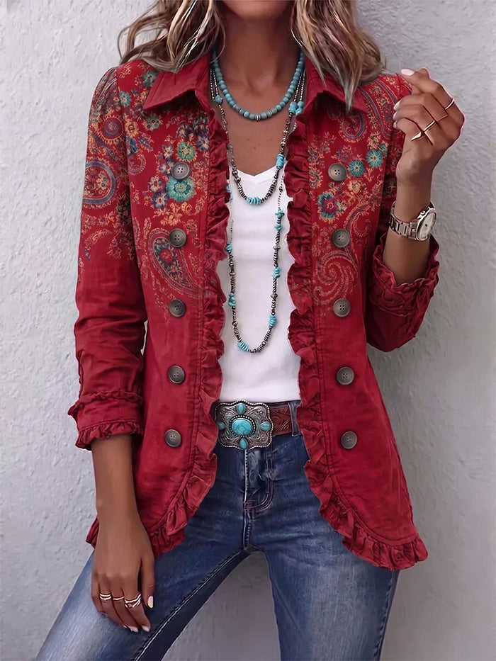 Fayréne | Chaqueta bohemia con volantes