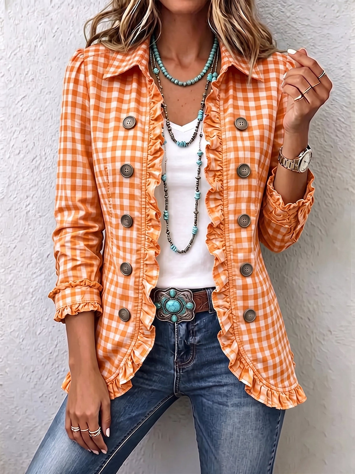 Charlene™ | Chaqueta con volantes de guinga