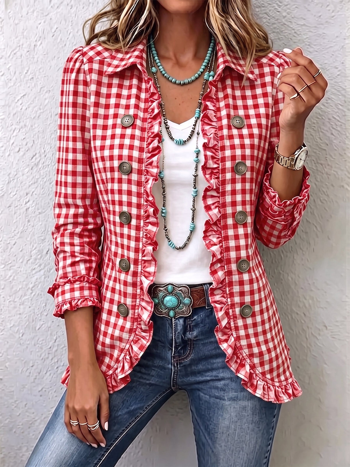 Charlene™ | Chaqueta con volantes de guinga
