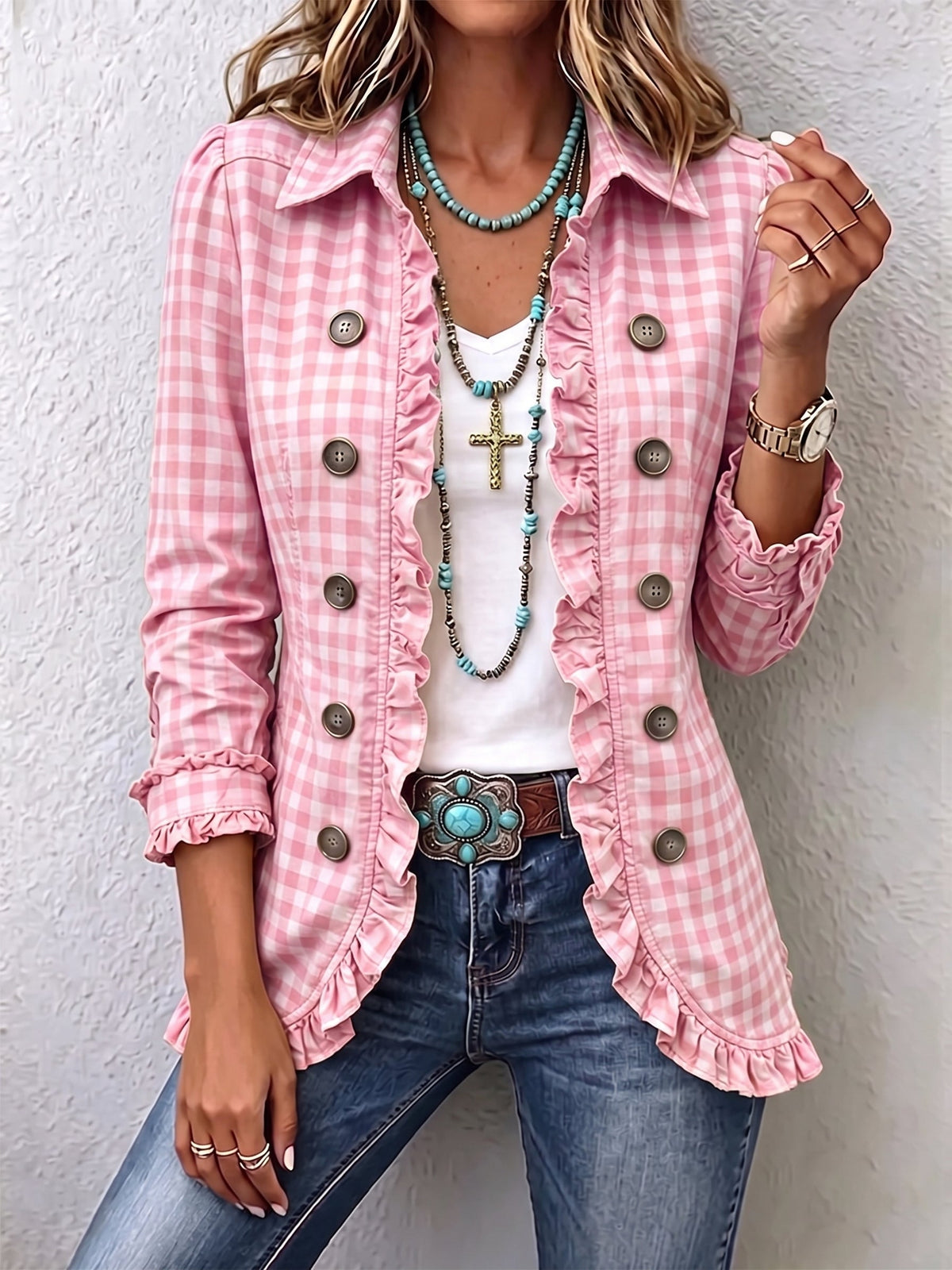 Charlene™ | Chaqueta con volantes de guinga