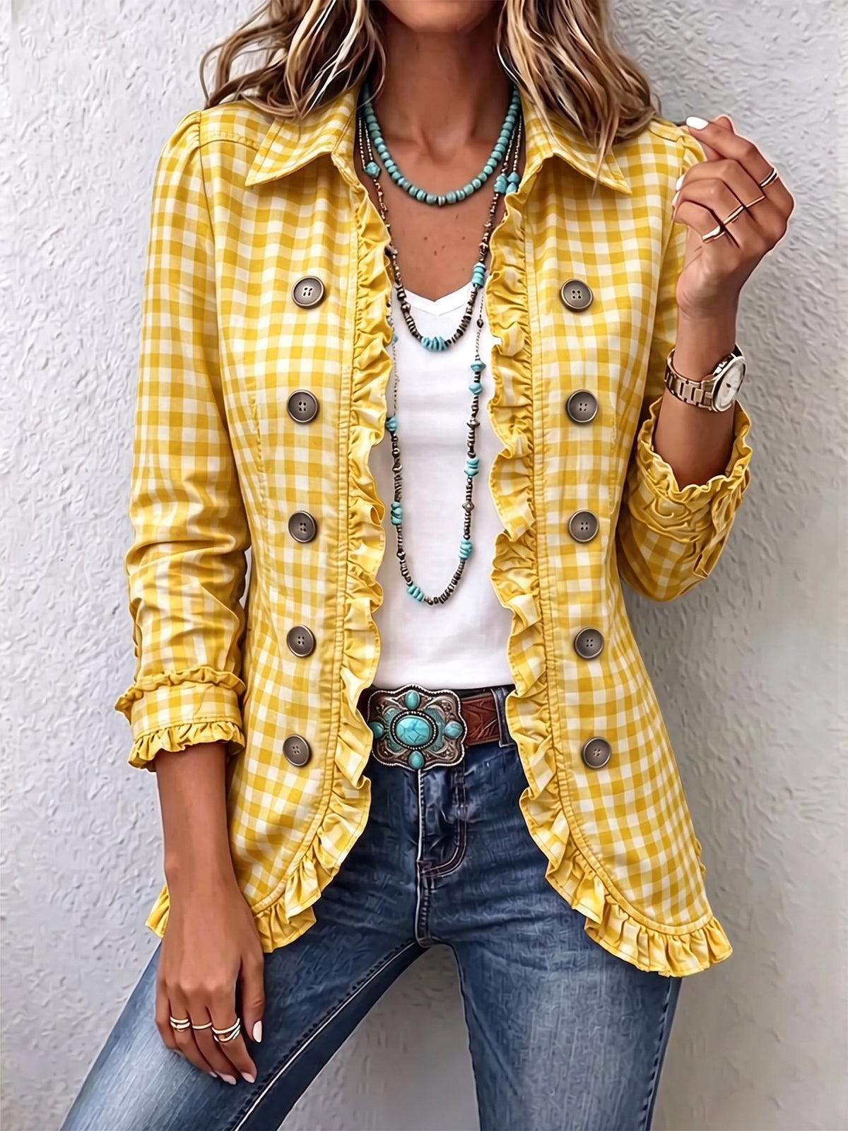 Charlene™ | Chaqueta con volantes de guinga
