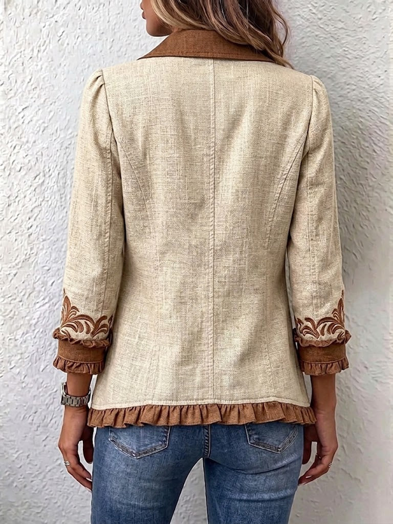 Dawncroft™ | Chaqueta con volantes floral bohemio
