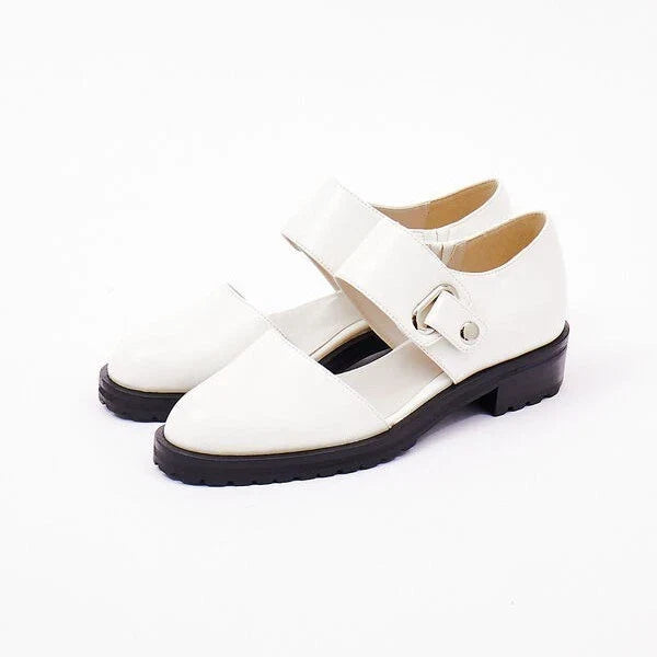 Zapatos ortopédicos Mary Jane de cuero real detalles dorados