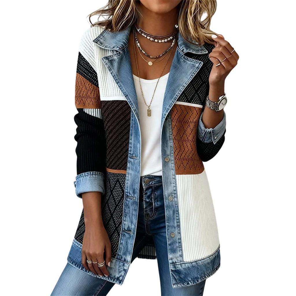 Freja – Chaqueta vaquera de punto acanalado