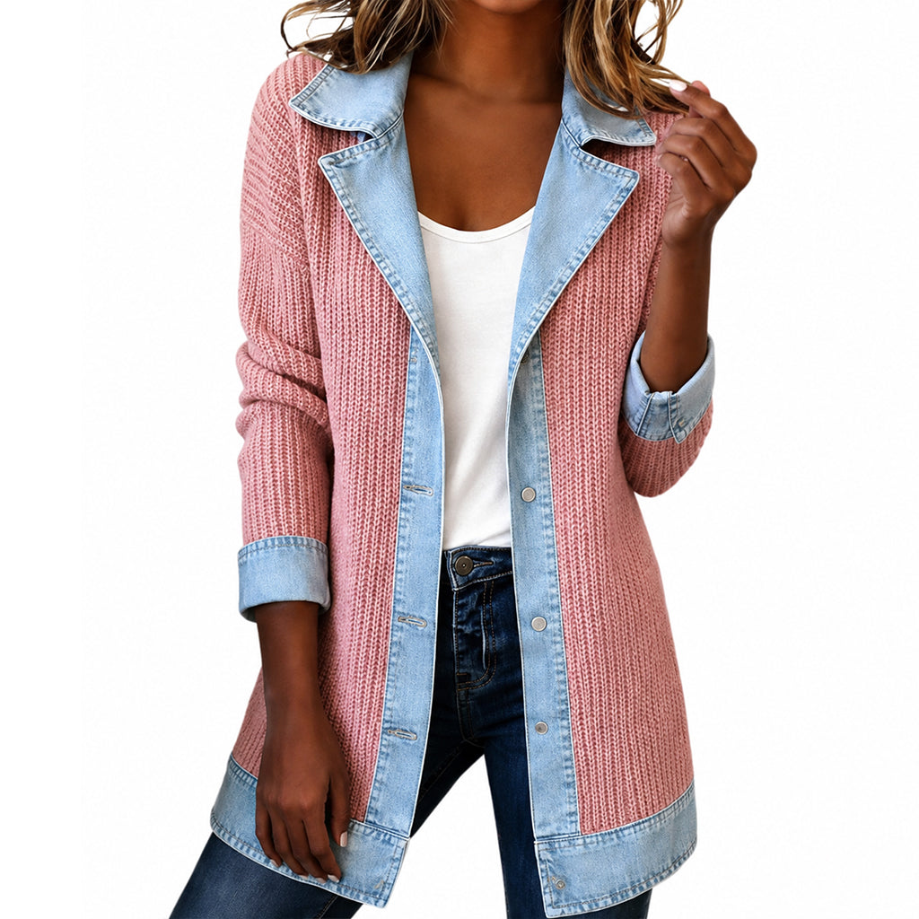 Freja – Chaqueta vaquera de punto acanalado