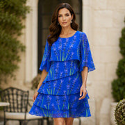 Milda – Vestido floral con mangas de volantes