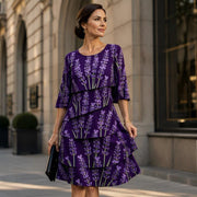 Milda – Vestido floral con mangas de volantes