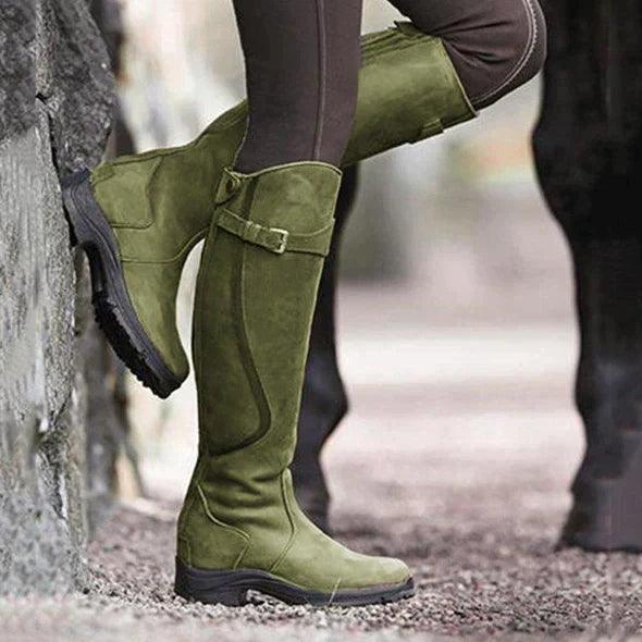 Evelyn | Botas de montar de cuero impermeables