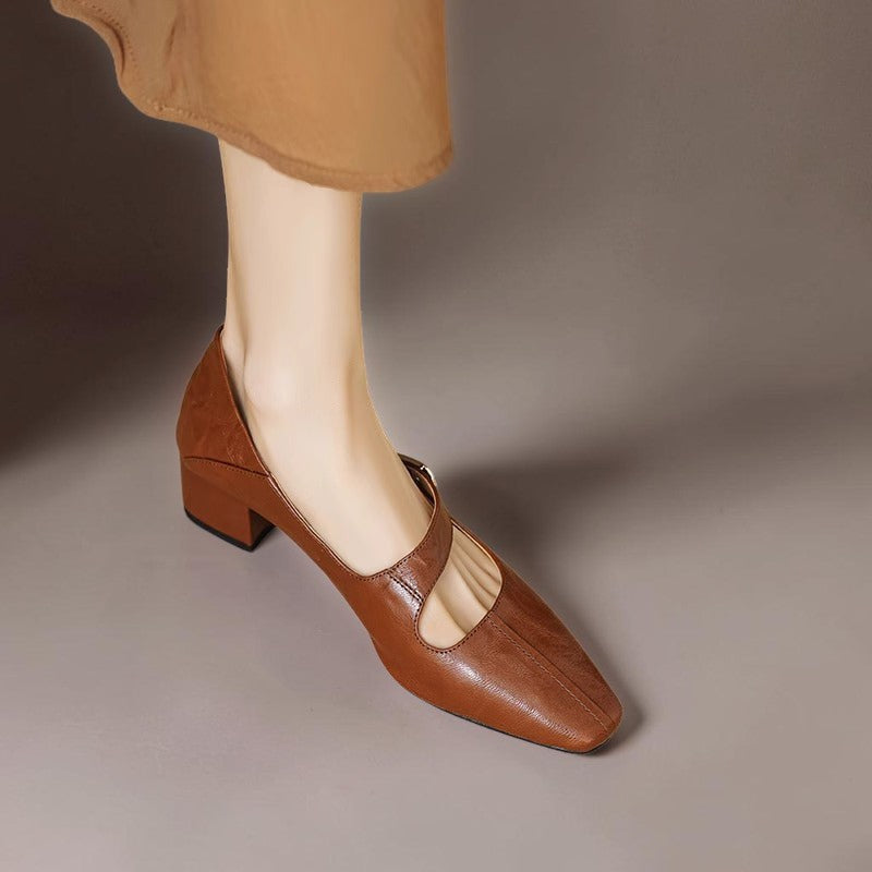 Else | Elegantes zapatos Mary Jane con hebilla dorada