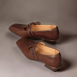 Rikke | Elegantes zapatos Mary Jane de piel con doble correa