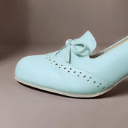 Marianne | Elegantes zapatos de tacón sin cordones con lazo