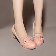 Marianne | Elegantes zapatos de tacón sin cordones con lazo
