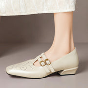 Rikke | Elegantes zapatos Mary Jane de piel con doble correa