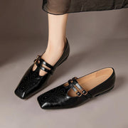 Rikke | Elegantes zapatos Mary Jane de piel con doble correa