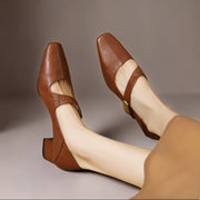 Else | Elegantes zapatos Mary Jane con hebilla dorada