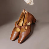 Else | Elegantes zapatos Mary Jane con hebilla dorada